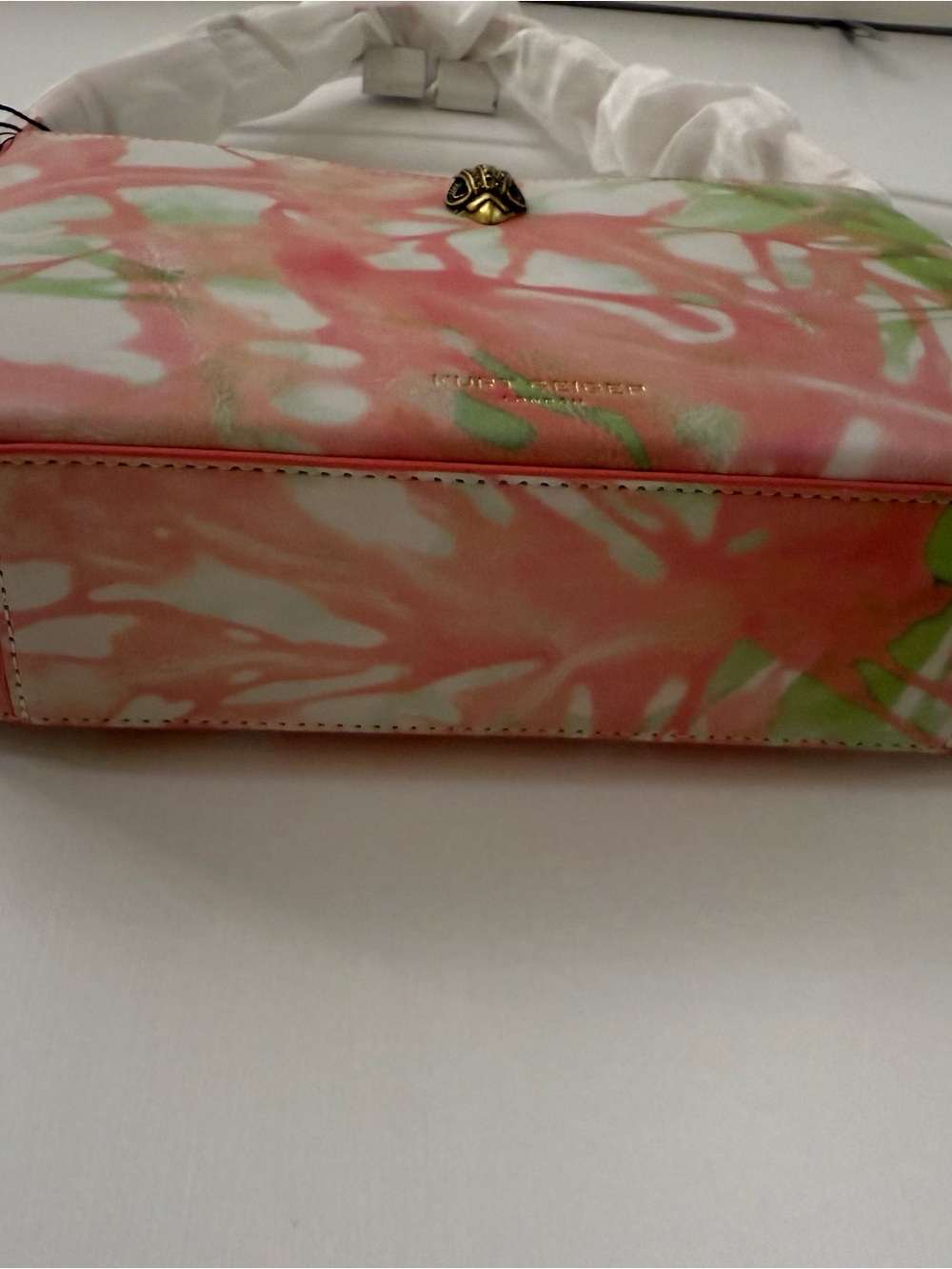 Kurt Geiger London "The Bond" All-Leather Tie-Dye Shoulder Bag. NWT. Full Set. - Picture 8 of 17